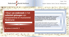 Desktop Screenshot of nederlandsmuziekinstituut.nl